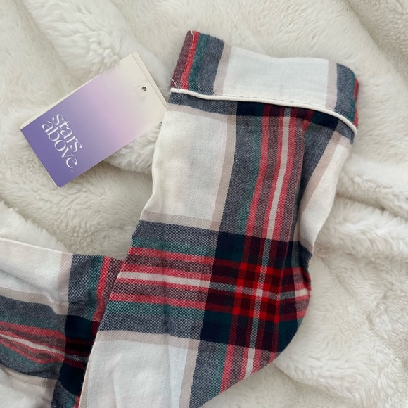 Stars Above Red White & Green Plaid Flannel Pajama Set NWT - Picture 6 of 6